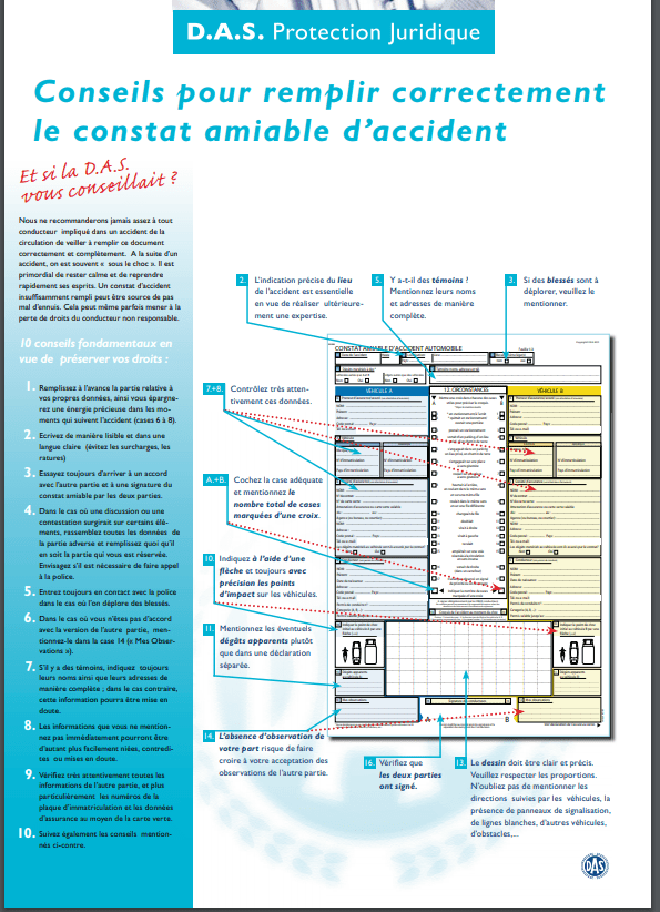 Comment remplir un constat d'accident correctement